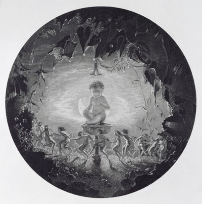 Puck en de feeën, gegraveerd door William Home Lizars (1788-1859) door Richard Dadd