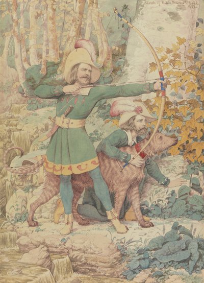 Schets van Robin Hood door Richard Dadd