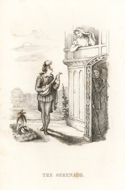 Het skelet van de Dood en de minstreel door Richard Dagley