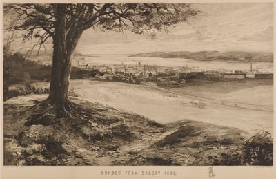 Dundee vanaf Balgay door Richard Davidson Winter