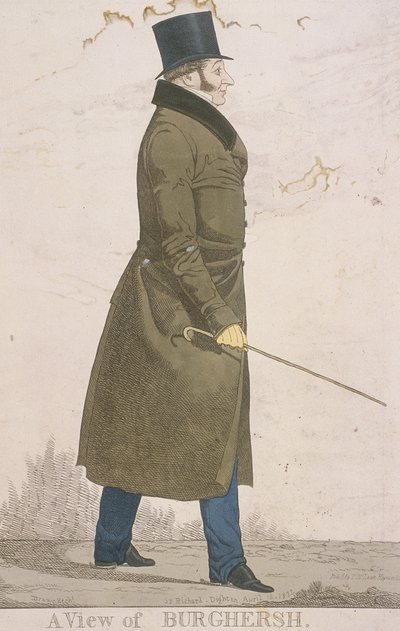 Een uitzicht op Burghersh, 1822 door Richard Dighton