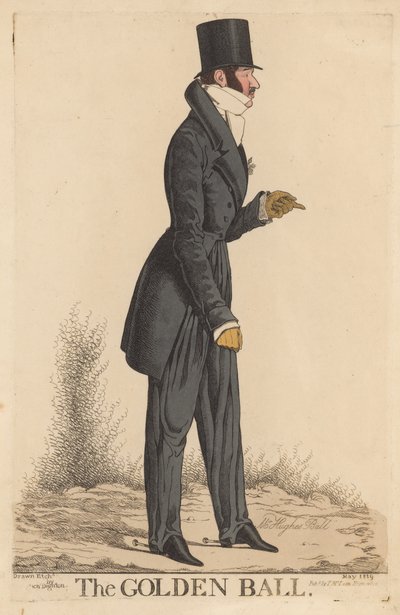 Edward Hughes Ball Hughes; De Gouden Bal door Richard Dighton