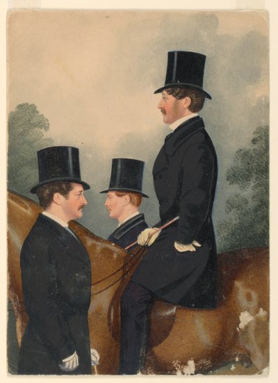 Portret van Sir George Wombwell en zijn broers door Richard Dighton