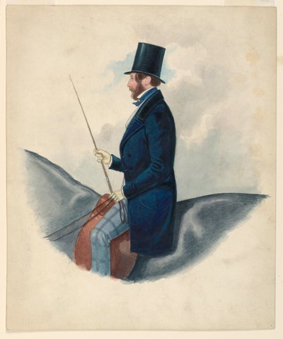 Portret van Onbekende Man door Richard Dighton
