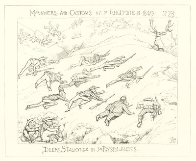Hertenjacht in de Hooglanden door Richard Doyle