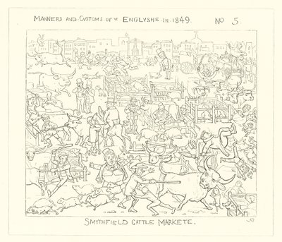 Smithfield veemarkt door Richard Doyle