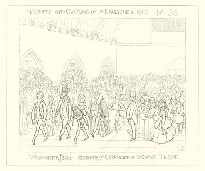 Westminster Hall, De ceremonie van de openingstermijn door Richard Doyle