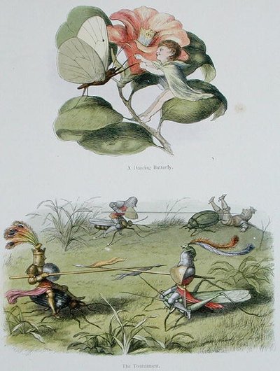 Een dansende vlinder, en het toernooi, illustraties uit 