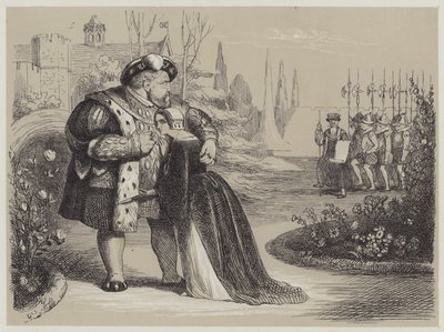 Kritiek moment in het leven van Catherine Parr door Richard Doyle
