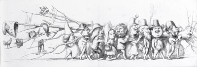 Franse bezoekers van de Grote Tentoonstelling, 1851 door Richard Doyle