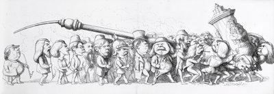 Duitse bezoekers van de Grote Tentoonstelling, 1851 door Richard Doyle