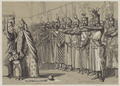 Hendrik III ontmoet zijn parlement door Richard Doyle