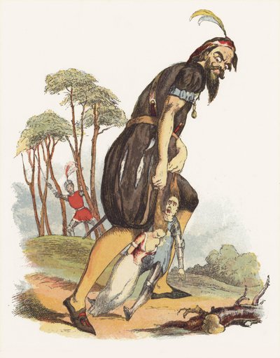 Illustratie voor Jack The Giant Killer door Richard Doyle