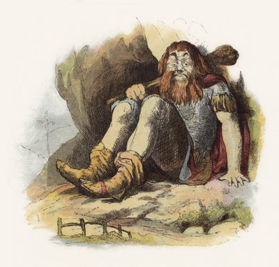 Illustratie voor Jack The Giant Killer door Richard Doyle