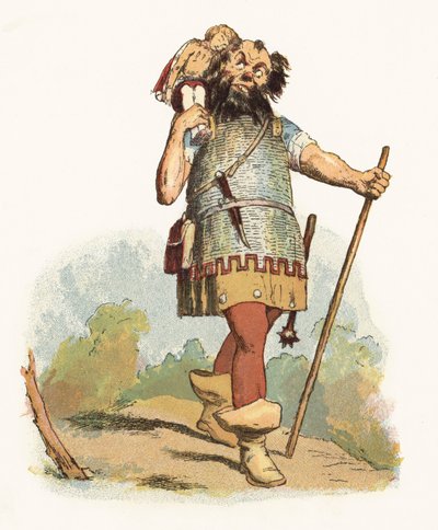 Illustratie voor Jack The Giant Killer door Richard Doyle