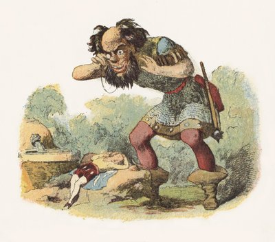 Illustratie voor Jack The Giant Killer door Richard Doyle