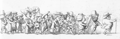 John Bull leidt bezoekers naar de Grote Tentoonstelling, 1851 door Richard Doyle