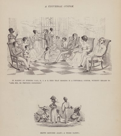 Pagina uit De Amerikaanse Tour van de heren Brown, Jones en Robinson door Richard Doyle