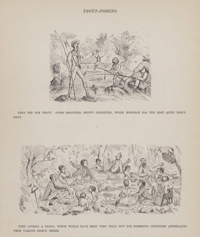 Pagina uit De Amerikaanse Tour van de heren Brown, Jones en Robinson door Richard Doyle