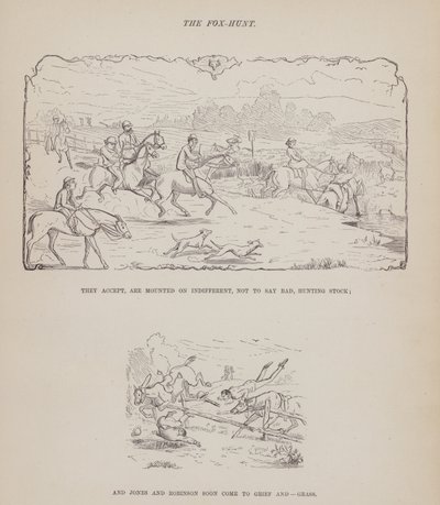Pagina uit The American Tour of Messrs Brown, Jones and Robinson (gravure) door Richard Doyle
