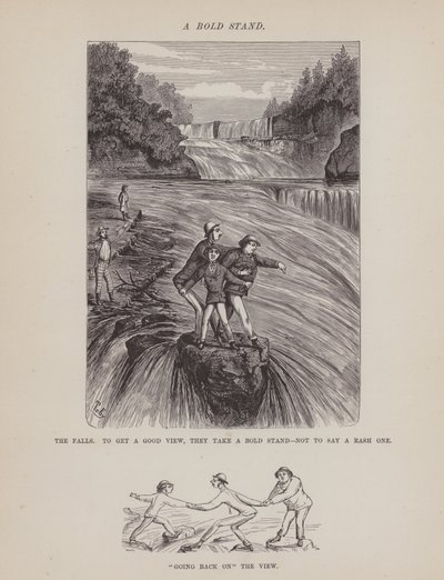 Pagina uit The American Tour of Messrs Brown, Jones and Robinson (gravure) door Richard Doyle