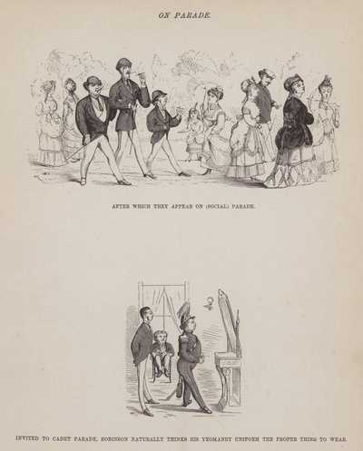 Pagina uit The American Tour of Messrs Brown, Jones and Robinson (gravure) door Richard Doyle