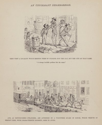 Pagina uit The American Tour of Messrs Brown, Jones and Robinson (gravure) door Richard Doyle