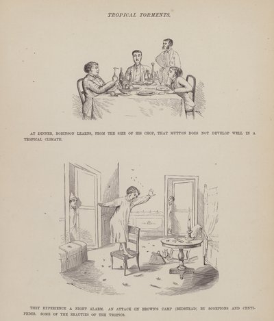Pagina uit De Amerikaanse Tour van de heren Brown, Jones en Robinson (gravure) door Richard Doyle