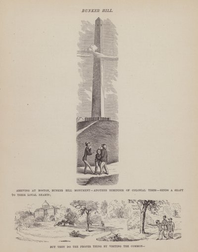 Pagina uit De Amerikaanse Tour van de heren Brown, Jones en Robinson (gravure) door Richard Doyle