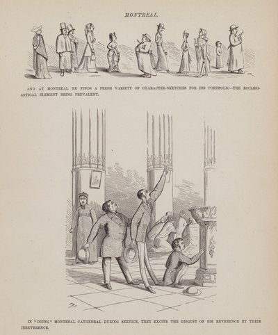Pagina uit De Amerikaanse Tour van de heren Brown, Jones en Robinson door Richard Doyle