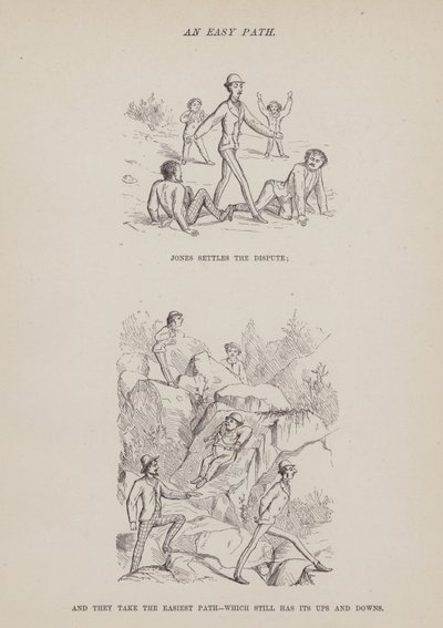 Pagina uit De Amerikaanse Tour van de heren Brown, Jones en Robinson door Richard Doyle