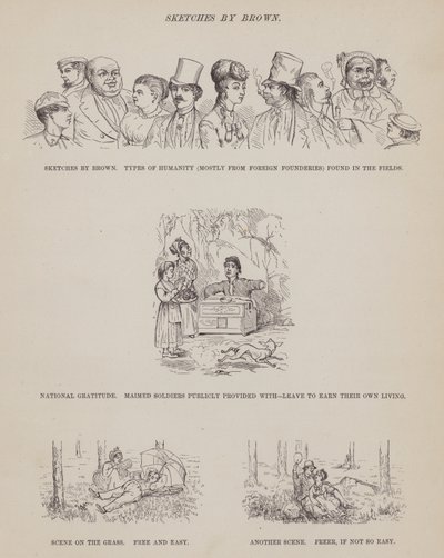 Pagina uit De Amerikaanse Tour van de heren Brown, Jones en Robinson door Richard Doyle