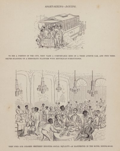 Pagina uit De Amerikaanse Tour van de heren Brown, Jones en Robinson door Richard Doyle