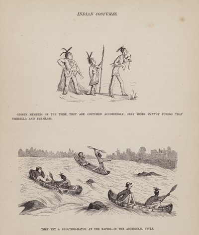 Pagina uit The American Tour of Messrs Brown, Jones and Robinson door Richard Doyle