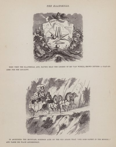 Pagina uit The American Tour of Messrs Brown, Jones and Robinson door Richard Doyle
