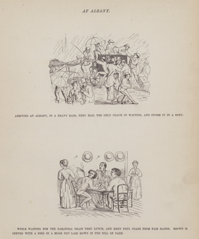 Pagina uit The American Tour of Messrs Brown, Jones and Robinson door Richard Doyle