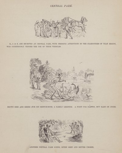 Pagina uit The American Tour of Messrs Brown, Jones and Robinson door Richard Doyle