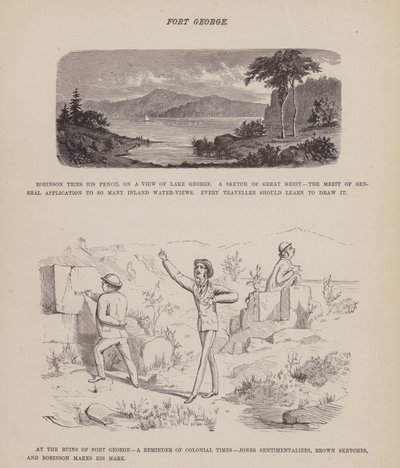 Pagina uit The American Tour of Messrs Brown, Jones and Robinson door Richard Doyle