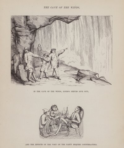 Pagina uit De Amerikaanse tour van de heren Brown, Jones en Robinson (gravure) door Richard Doyle