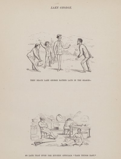 Pagina uit De Amerikaanse tour van de heren Brown, Jones en Robinson (gravure) door Richard Doyle