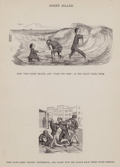 Pagina uit De Amerikaanse tour van de heren Brown, Jones en Robinson (gravure) door Richard Doyle