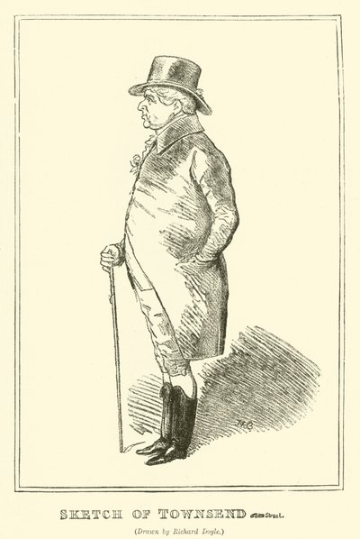 Schets van Townsend door Richard Doyle