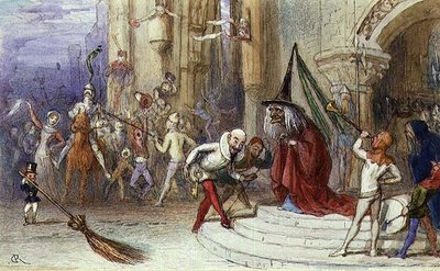 De Heks en haar Bezemsteel door Richard Doyle