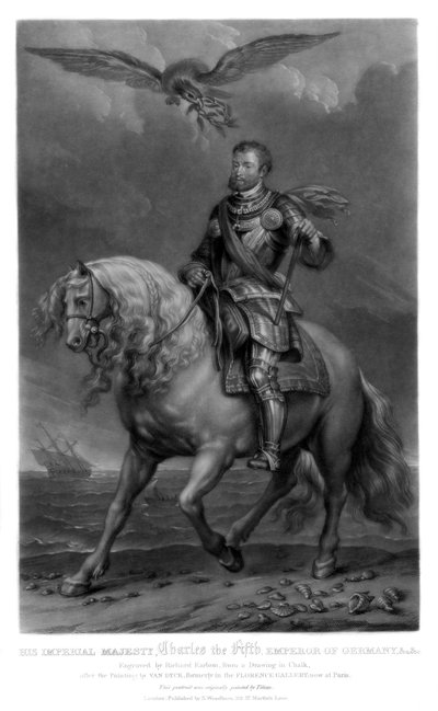 Karel V, Koning van Spanje en Heilige Roomse Keizer, 1816 door Richard Earlom