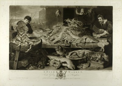 Vismarkt door Richard Earlom