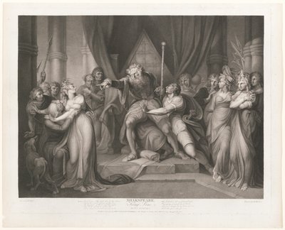 Lear die zijn Dochter Cordelia Verstoot door Richard Earlom