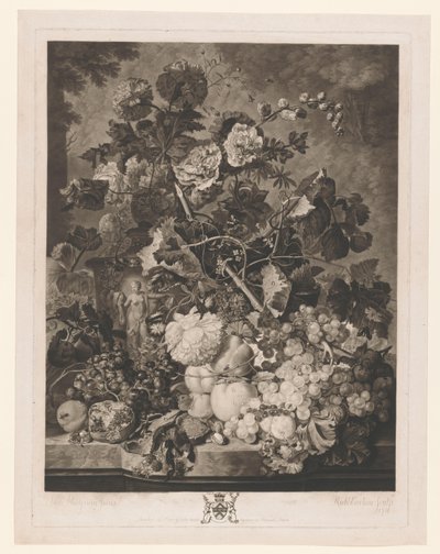Stilleven met fruit en bloemen door Richard Earlom