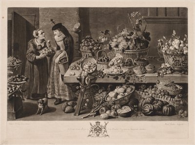 De vier markten: De fruitmarkt door Richard Earlom