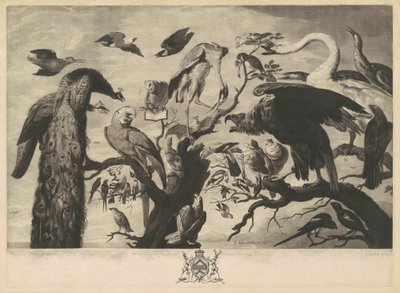 Een Concert van Vogels door Richard Earlom, after Mario Nuzzi