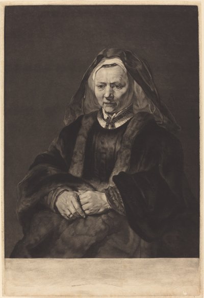 Rembrandts Vrouw door Richard Earlom after Rembrandt van Rijn